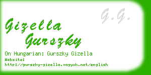 gizella gurszky business card